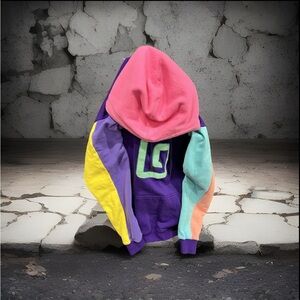 Karl Jacobs Hoodie Men's (Size M)Colorblock Stains 2021 (#34) Pre-owned